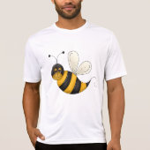 Smiling Bee Fun Bumblebee Character T-shirt (Voorkant)