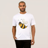 Smiling Bee Fun Bumblebee Character T-shirt (Voorkant volledig)