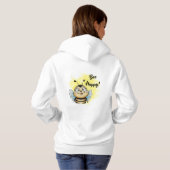 Smiling Bee: Wees blij! Hoodie (Achterkant volledig)