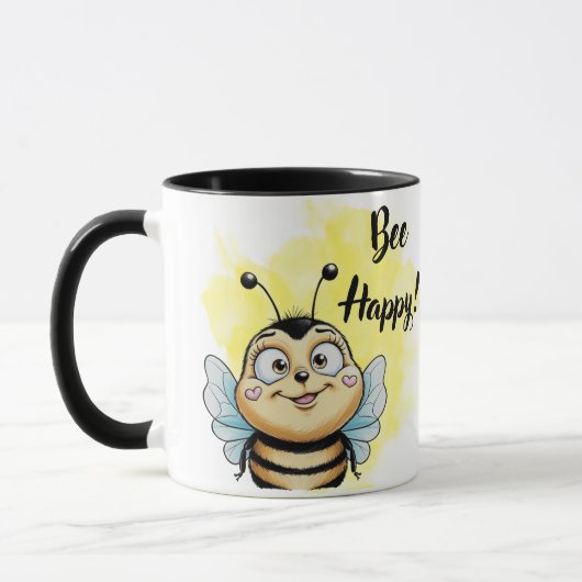 Smiling Bee: Wees blij! Mok (Links)