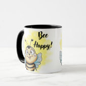 Smiling Bee: Wees blij! Mok (Voorkant links)