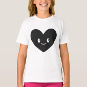 Smiling Black Heart Vector T-Shirt (Voorkant)