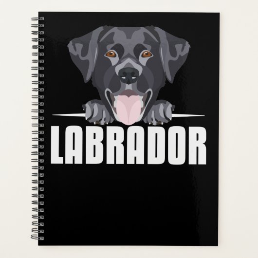 Smiling Black Labrador, Lab Planner (Voorkant)