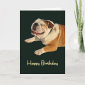 Smiling Bulldog Birthday Card Kaart (Voorkant)