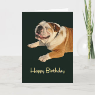 Smiling Bulldog Birthday Card Kaart