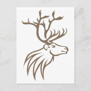 Smiling Cariou Deer Briefkaart