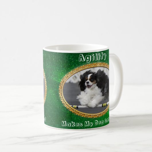 Smiling Cavalier Agility Dog Mug Koffiemok (Voorkant rechts)