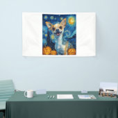 smiling chihuahua dog starry night by Van Gogh fin Spandoek (Beurs)
