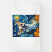 smiling chihuahua dog starry night by Van Gogh fin Spandoek (Verticaal)