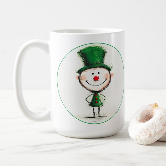 Smiling Christmas Elf Coffee Mok