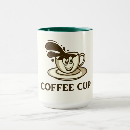 Smiling Coffee Cup Splash – Speelse koffie Mok (Midden)