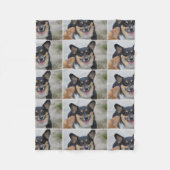 Smiling Corgi Fleece Deken (Voorkant)