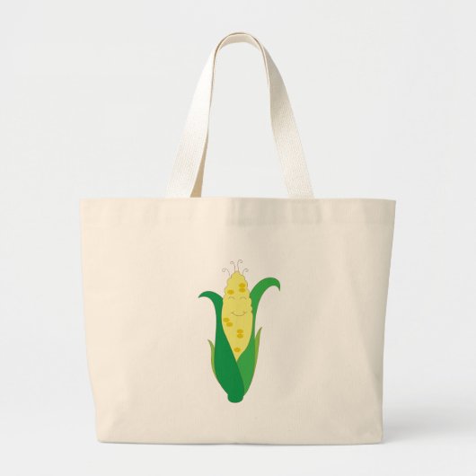 Smiling Corn Husk Grote Tote Bag (Voorkant)
