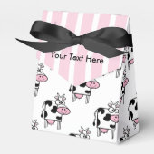 Smiling Cow Girly Animal Print Personalized Bedankdoosjes (Voorkant Zijde)