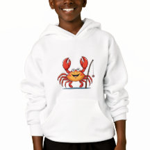 Smiling Crab Fishing – Kids’ Hoodie