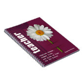 Smiling Daisy Custom Gift Notitieboek voor Docent (Rechterzijde)