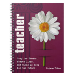 Smiling Daisy Custom Gift Notitieboek voor Docent