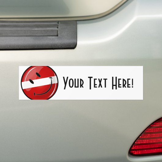 Smiling Diver's Flag Bumpersticker (Op auto)