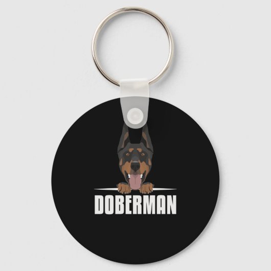 Smiling Doberman Sleutelhanger (Voorkant)