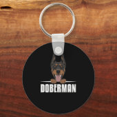 Smiling Doberman Sleutelhanger (Voorkant)