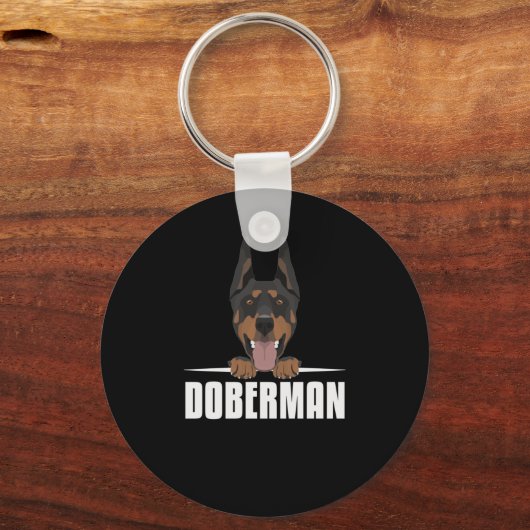 Smiling Doberman Sleutelhanger (Voorkant)