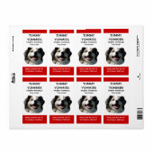 Smiling Dog Doggie Behandelt Keuken Label Sticker (Full Sheet)