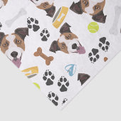 Smiling Dog Jack Russell Terrier Tissuepapier (Detail)