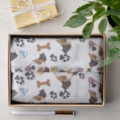 Smiling Dog Jack Russell Terrier Tissuepapier (Geschenk)