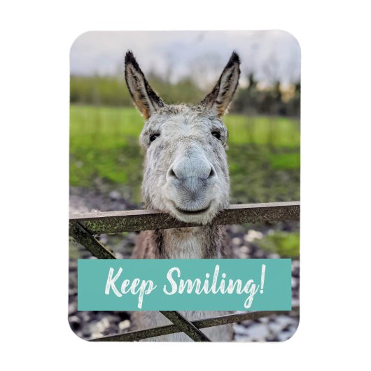 Smiling Donkey "Keep Smiling" Magnet Magneet (Verticaal)