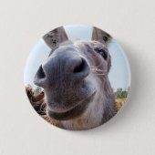 Smiling Donkey Ronde Button 5,7 Cm (Voorkant)