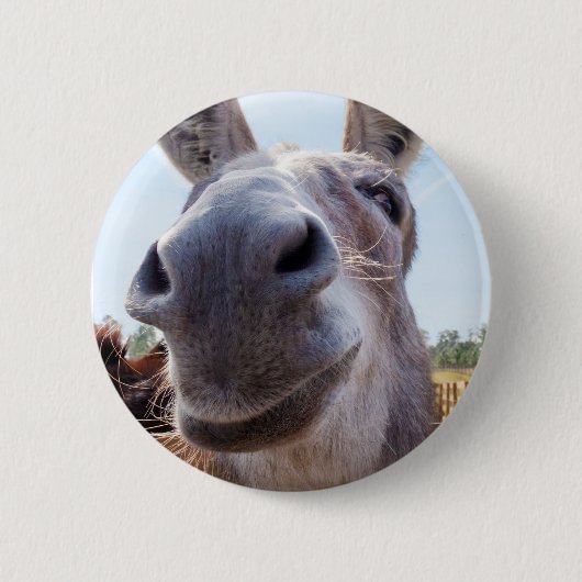 Smiling Donkey Ronde Button 5,7 Cm (Voorkant)