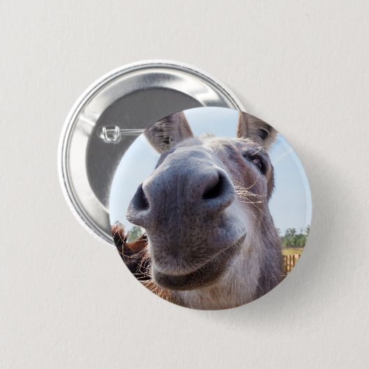 Smiling Donkey Ronde Button 5,7 Cm (Voorkant /achterkant)