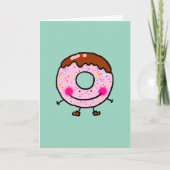 Smiling Donut Greeting Card Design Feestdagen Kaart (Voorkant)