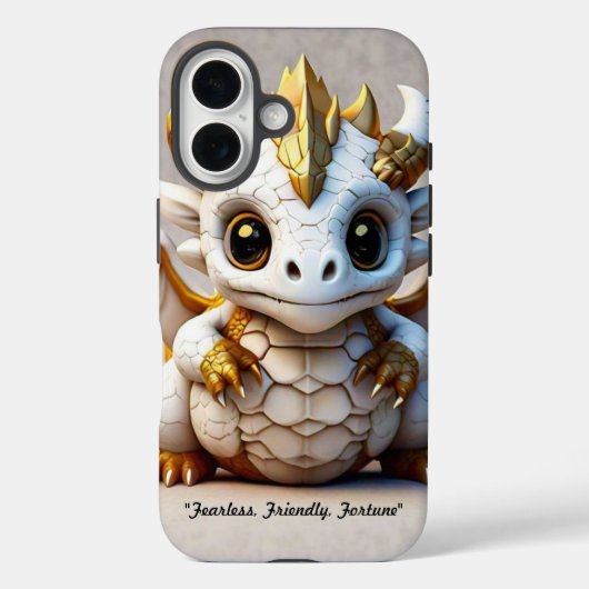 Smiling Dragon Skull beroemd gemaakt door Case-Mate iPhone Case (Achterkant)