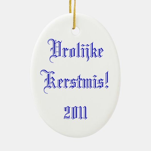 Smiling Dutchman-versiering Keramisch Ornament (Achterkant)