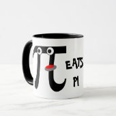 Smiling Eats Pi Keramische Mok (Voorkant links)