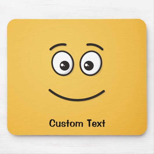 Smiling Face met Open Eyes Mouse Pad Muismat (Voorkant)