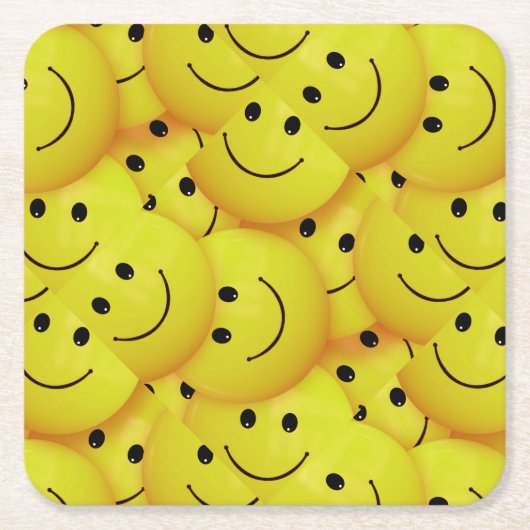 Smiling Faces. Yellow, Kartonnen Onderzetters (Voorkant)