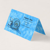 Smiling Fantasy Snail Abstract Blauw Patroon Shell Visitekaartje (Voorkant)