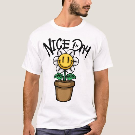 Smiling Flower in a Pot streetwear T-shirt (Voorkant)
