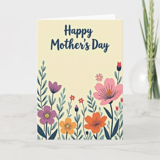 Smiling Flowers Card Kaart (Voorkant)