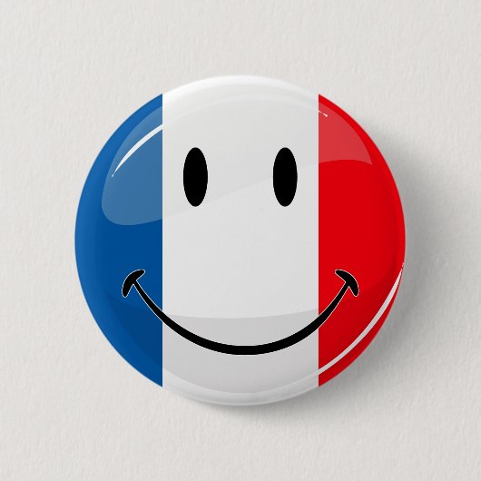 Smiling French Ronde Button 5,7 Cm (Voorkant)