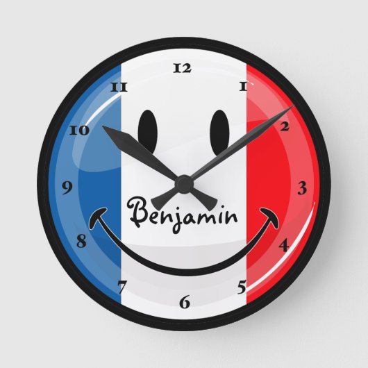 Smiling French Ronde Klok (Voorkant)