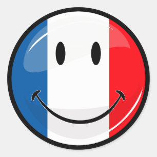Smiling French Ronde Sticker
