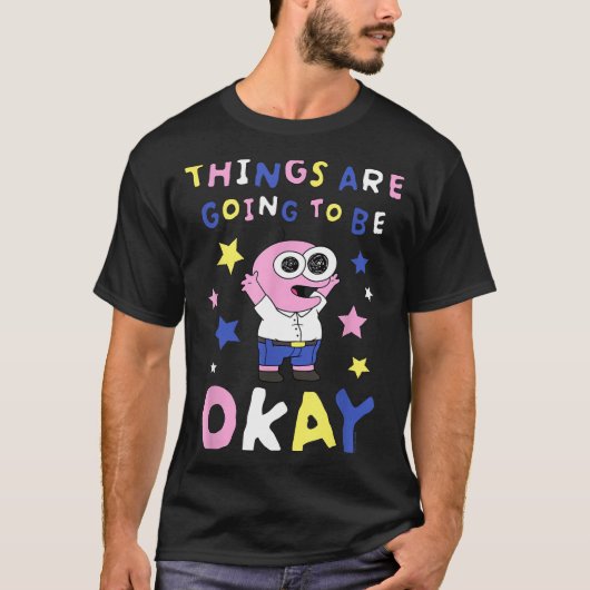 Smiling Friends Things Are Going To Be Okay M Cart T-shirt (Voorkant)