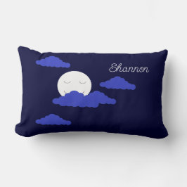 Smiling Full Moon with Clouds:  Kussen