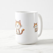 Smiling Ginger Tabby Kitten - Hand-Drawn Illustrat Koffiemok (Voorkant rechts)