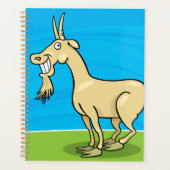 Smiling Goat Cartoon Farm Animal Planner (Voorkant)