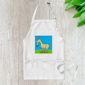 Smiling Goat Cartoon Farm Animal Standaard Schort