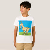 Smiling Goat Cartoon Farm Animal T-shirt (Voorkant volledig)
